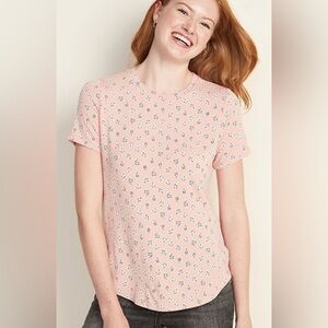 Old Navy Luxe Blush Floral Short Sleeve Tee Size Large